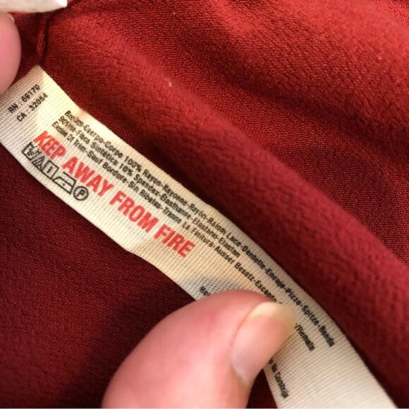 Intimately Free People Elsa rust red plunge wrap lace bottom bodysuit size Large - Picture 13 of 16